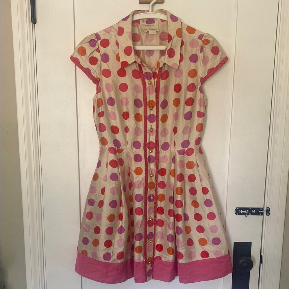 Kate Spade Pink Polka Dot Medley Dress
